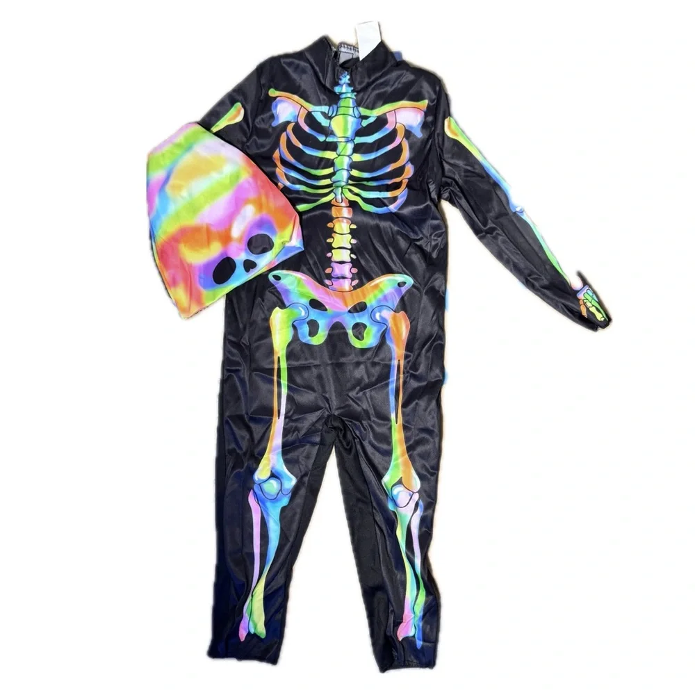 NWT‎ Hyde & Eek! Kids Color Melt Skeleton Costume – Medium